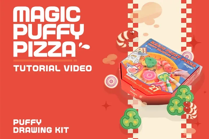 Magic Puffy Pizza-Puffy Drawing Kit