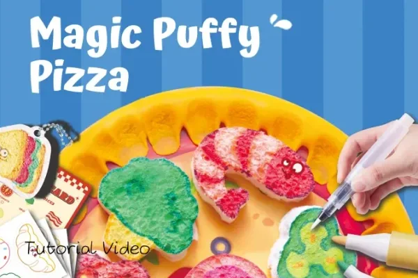 Magic Puffy Pizza-Puffy Drawing Kit