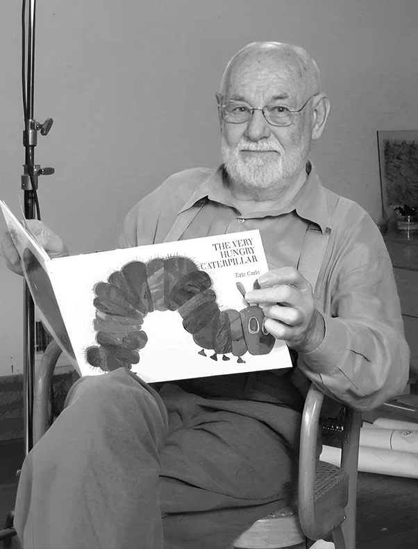 Portrait of collaborating artist Eric Carle from USA