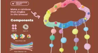 21. RAINBOW POM-POM WIND CHIME