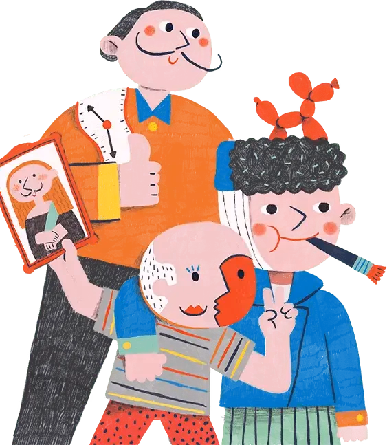 Boy painting with colorful Jarmelo markers